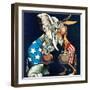 "Democrats vs. Republicans," July/Aug 1980-BB Sams-Framed Premium Giclee Print