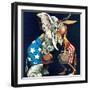 "Democrats vs. Republicans," July/Aug 1980-BB Sams-Framed Premium Giclee Print