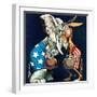 "Democrats vs. Republicans," July/Aug 1980-BB Sams-Framed Premium Giclee Print