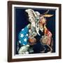 "Democrats vs. Republicans," July/Aug 1980-BB Sams-Framed Giclee Print