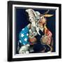 "Democrats vs. Republicans," July/Aug 1980-BB Sams-Framed Giclee Print