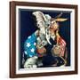 "Democrats vs. Republicans," July/Aug 1980-BB Sams-Framed Giclee Print