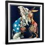 "Democrats vs. Republicans," July/Aug 1980-BB Sams-Framed Giclee Print