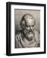 Democritus Greek Philosopher-null-Framed Art Print