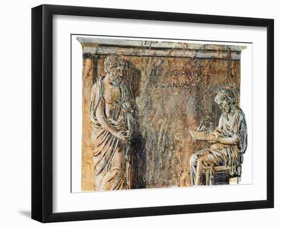 Democritus of Abdera (Abdera, 470 Bc-370 BC), Greek Philosopher, Founder of Atomistic School-null-Framed Giclee Print