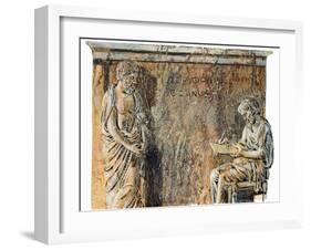 Democritus of Abdera (Abdera, 470 Bc-370 BC), Greek Philosopher, Founder of Atomistic School-null-Framed Giclee Print