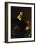 Democritus, or the Man with Globe-Diego Velazquez-Framed Art Print