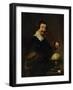 Democritus, or the Man with Globe-Diego Velazquez-Framed Art Print