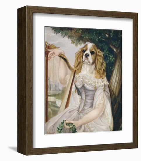 Demoiselle a la Lyre-Thierry Poncelet-Framed Premium Giclee Print