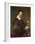 Demokrit (Or: Man with Globe), 1625-30-Diego Velazquez-Framed Giclee Print