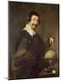 Demokrit (Or: Man with Globe), 1625-30-Diego Velazquez-Mounted Giclee Print