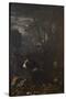Demokritus in Meditation, 1650-51-Salvator Rosa-Stretched Canvas