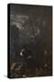 Demokritus in Meditation, 1650-51-Salvator Rosa-Stretched Canvas