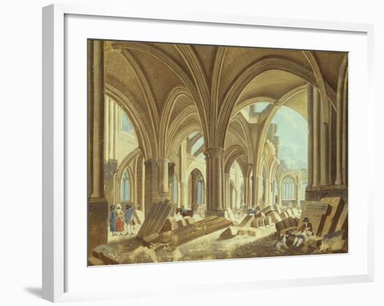 Démolition de Saint-Jean-en-Grève-Pierre-Antoine Demachy-Framed Giclee Print