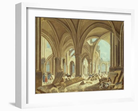 Démolition de Saint-Jean-en-Grève-Pierre-Antoine Demachy-Framed Giclee Print