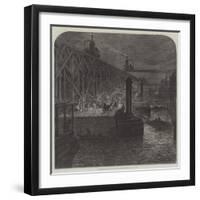 Demolition of Blackfriars Bridge-null-Framed Giclee Print