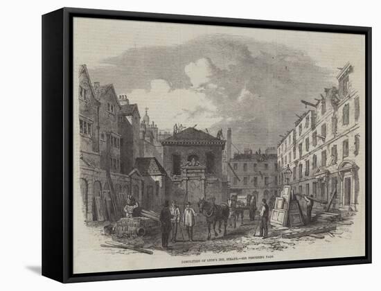 Demolition of Lyon's Inn, Strand-William Henry Pike-Framed Stretched Canvas