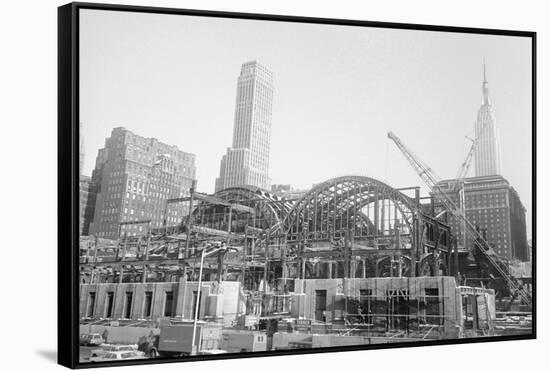 Demolition of Old Penn Station-null-Framed Stretched Canvas