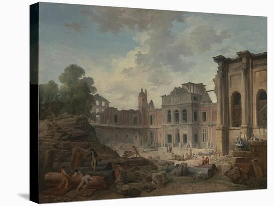 Demolition of the Chateau of Meudon, 1806-Hubert Robert-Stretched Canvas