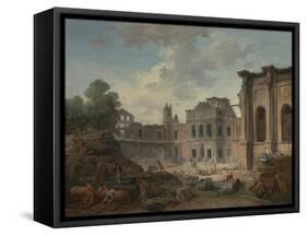 Demolition of the Chateau of Meudon, 1806-Hubert Robert-Framed Stretched Canvas