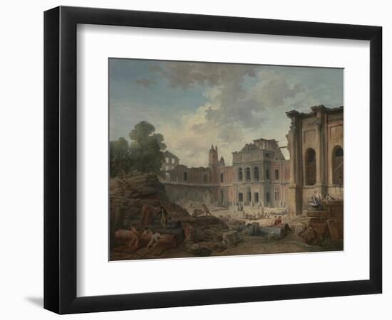 Demolition of the Chateau of Meudon, 1806-Hubert Robert-Framed Giclee Print