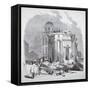 Demolition of the monument to George IV, King's Cross, London, 1845-Anon-Framed Stretched Canvas