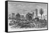 Demolition of the Paris Barriers, Arc de Triomphe and Place de L'Etoile-Felix Thorigny-Framed Stretched Canvas