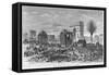 Demolition of the Paris Barriers, Arc de Triomphe and Place de L'Etoile-Felix Thorigny-Framed Stretched Canvas