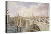 Demolition Work Being Carried Out on Blackfriars Bridge, 1864-George Maund-Stretched Canvas