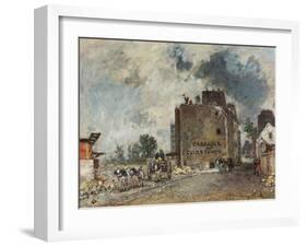 Demolition Work in Rue Des Francs-Bourgeois-Saint-Marcel, 1868-Johan Barthold Jongkind-Framed Giclee Print