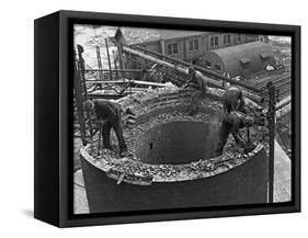 Demolition Work Manvers Main Colliery, Wath Upon Dearne, South Yorkshire, September 1956-Michael Walters-Framed Stretched Canvas