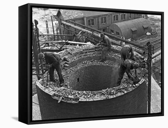 Demolition Work Manvers Main Colliery, Wath Upon Dearne, South Yorkshire, September 1956-Michael Walters-Framed Stretched Canvas