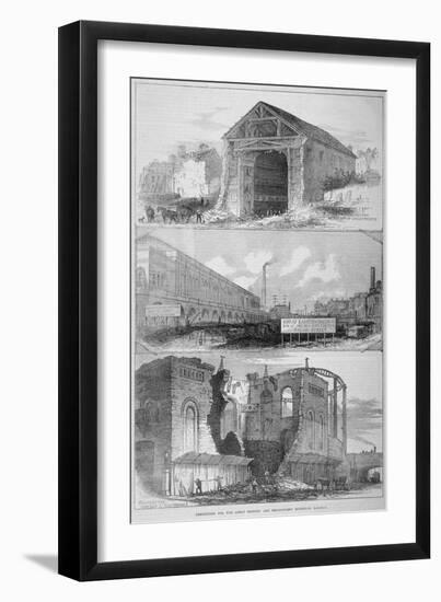 Demolitions for the Broad Street Extension of the Great Eastern Railway, City of London, 1875-null-Framed Giclee Print