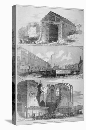 Demolitions for the Broad Street Extension of the Great Eastern Railway, City of London, 1875-null-Stretched Canvas