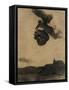 Démon ailé dans les airs, tenant un masque-Odilon Redon-Framed Stretched Canvas