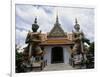 Demon Guardians, Statues in Front of Wat Arun (Temple of Dawn), Bangkok, Thailand, 17th Century-null-Framed Giclee Print