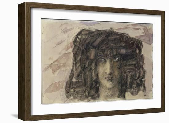 Demon's Head. Illustration to the Poem the Demon by Mikhail Lermontov, 1890-1891-Mikhail Alexandrovich Vrubel-Framed Giclee Print