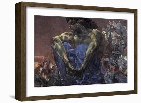 Demon Seated-Mikhail Aleksandrovich Vrubel-Framed Giclee Print