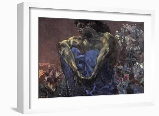 Demon Seated-Mikhail Aleksandrovich Vrubel-Framed Giclee Print