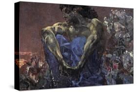 Demon Seated-Mikhail Aleksandrovich Vrubel-Stretched Canvas