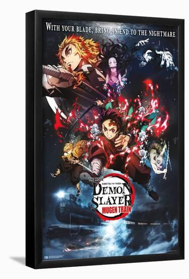 Demon Slayer: Mugen Train - Collage One Sheet-Trends International-Framed Poster