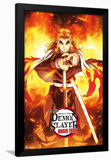 Demon Slayer: Mugen Train - Kyojuro Rengoku One Sheet-Trends International-Framed Poster