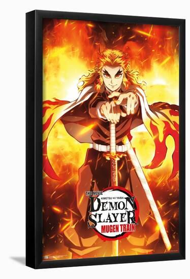 Demon Slayer: Mugen Train - Kyojuro Rengoku One Sheet-Trends International-Framed Poster