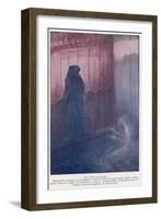 Demonic Entity Appears to Trouble the Soul of a Medieval Monk-S. Macchiatti-Framed Art Print