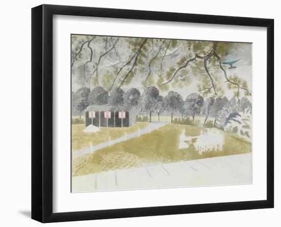 Demonstrating Machine Gun, 1942-Eric Ravilious-Framed Giclee Print