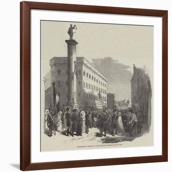Demonstration at Florence in Favour of the New Ministry-null-Framed Giclee Print