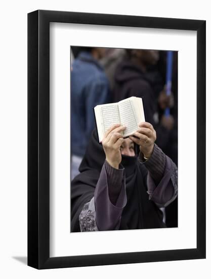 Demonstration in France against the ban on Islamic veil in schools, France-Godong-Framed Photographic Print