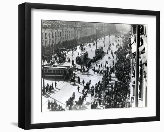 Demonstration in St Petersburg Against the Lena Massacre in Siberia, April 1912-Russian Photographer-Framed Photographic Print