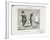 Demonstration of How to Float One's Back-Honore Daumier-Framed Giclee Print