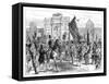 Demonstration of the Paris Freemasons, France, 1870 (Late 19th Centur)-null-Framed Stretched Canvas